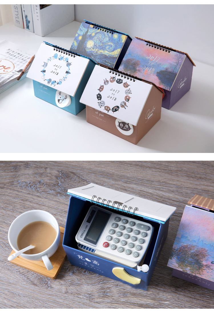 2018-Calendar-Notebook-Memo-Storage-Box-House-Container-Desk-Office-Daily-Planner-Student-Organizer-1246599-5