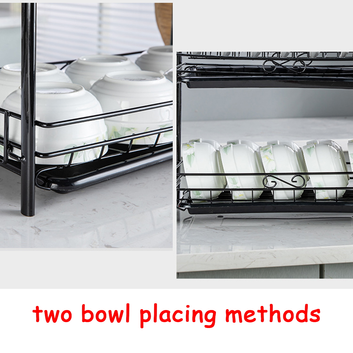 23-Tiers-Dish-Drainer-Holder-Metal-Drying-Rack-Basket-Bowl-Dish-Draining-Shelf-Dryer-Tray-Holder-Kit-1732659-3