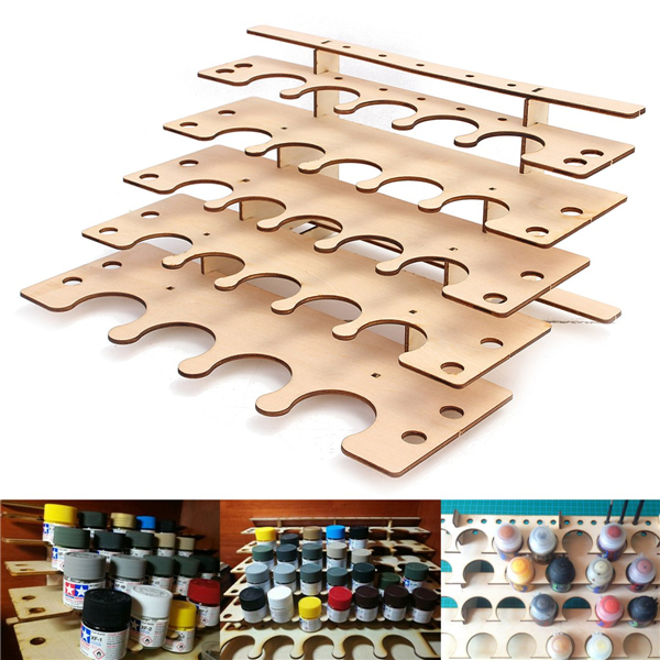 24-Pots-Wooden-Acrylic-Paint-Stand-Bottle-Storage-Rack-Holder-Modular-Organizer-1122048-2