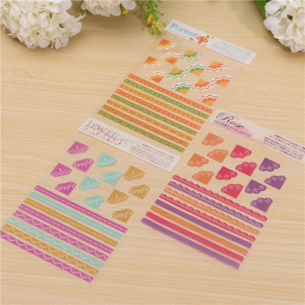 3-Pcs-Korea-Simple-Life-Painting-Diary-Stickers-Diary-Book-Album-Decoration-1011059-1