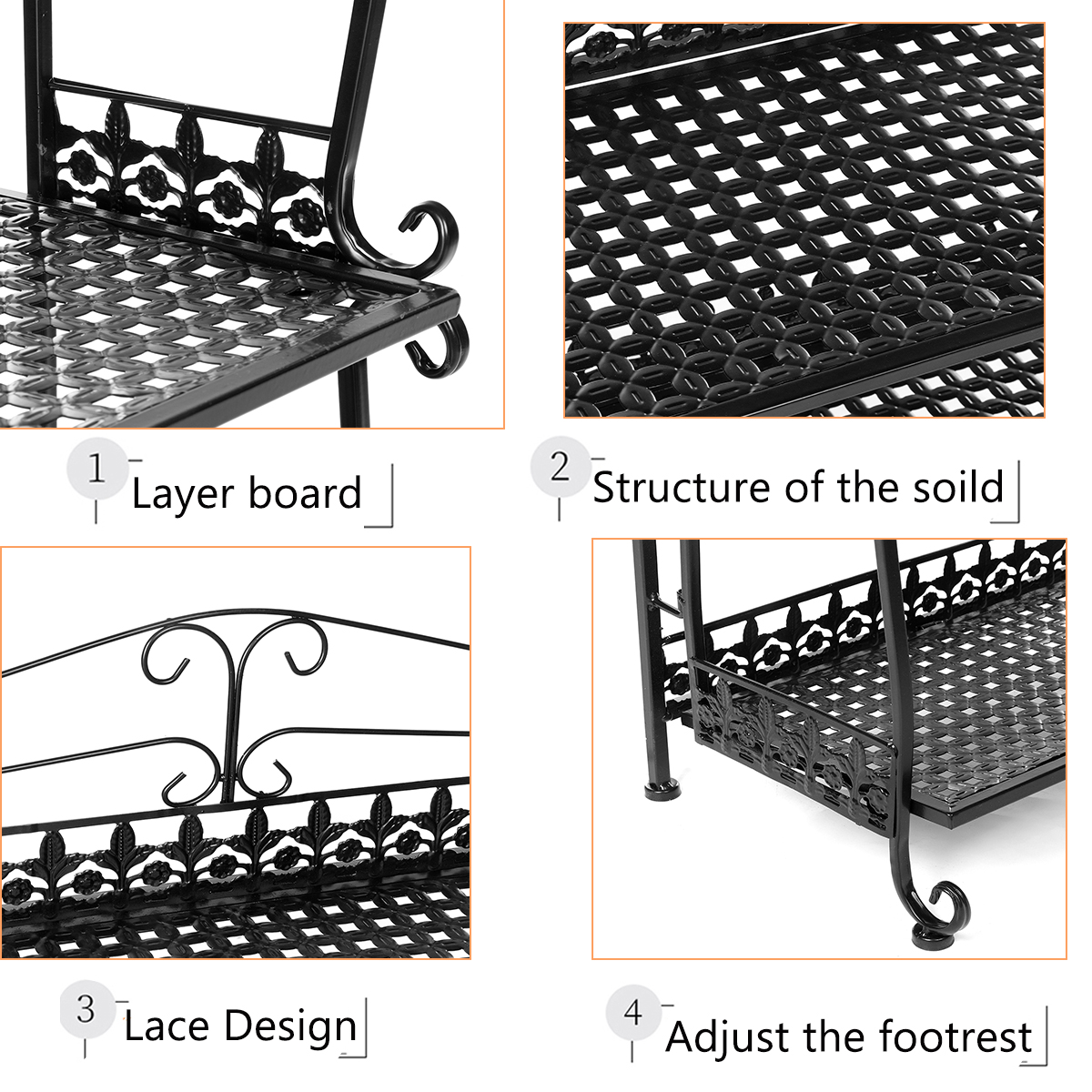 3-Tiers-Folding-Iron-Kitchen-Organizer-Large-Capacity-Bathroom-Bedroom-Rack-Freestanding-Book-Shelf--1798382-2