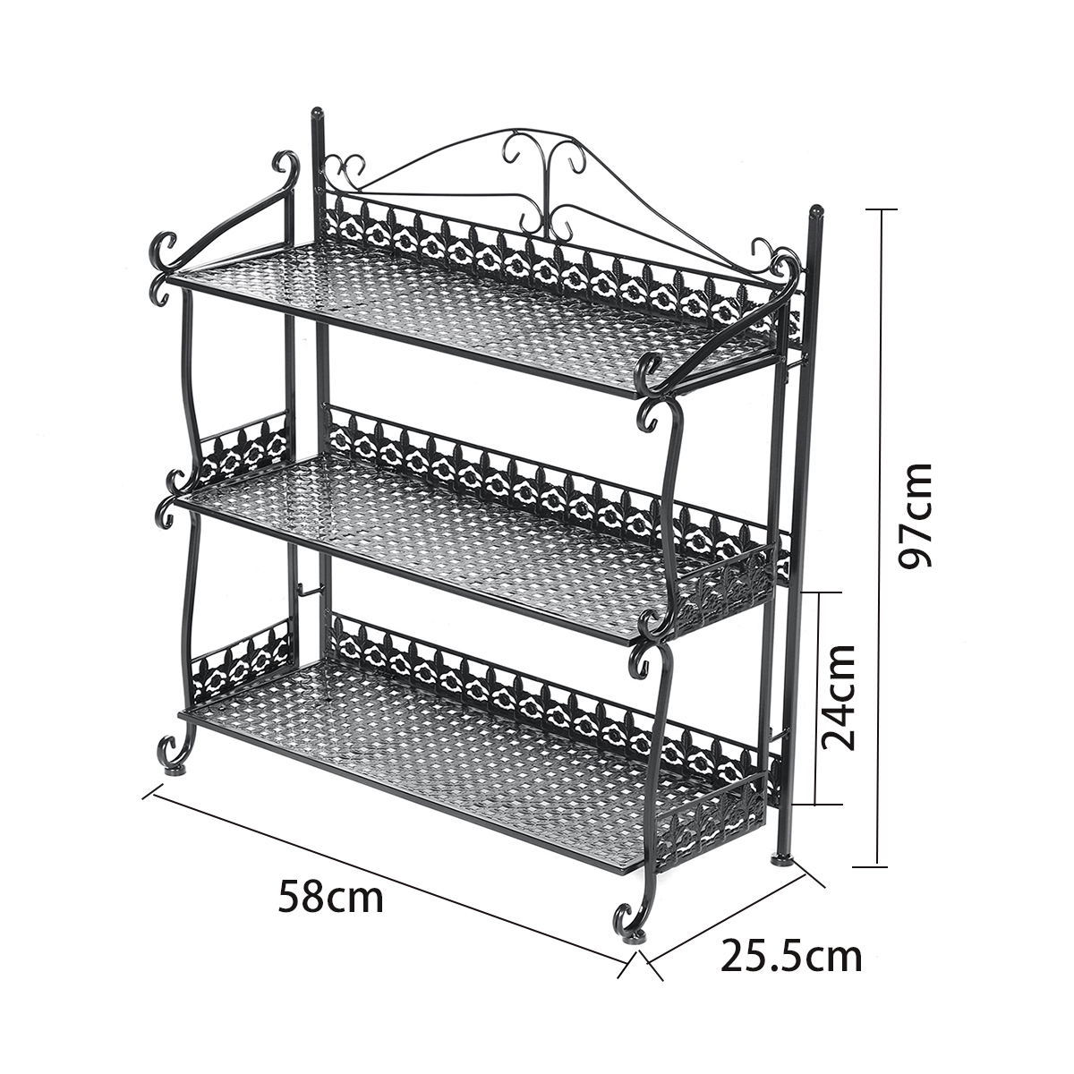3-Tiers-Folding-Iron-Kitchen-Organizer-Large-Capacity-Bathroom-Bedroom-Rack-Freestanding-Book-Shelf--1798382-5