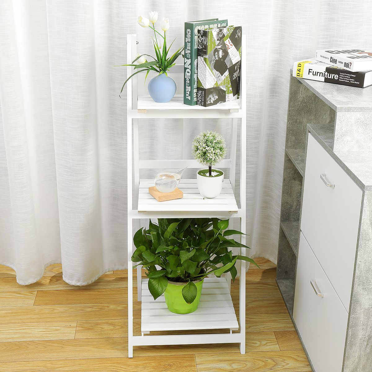 3-Tiers-Ladder-Storage-Shelf-Foldable-Plant-Flower-Pot-Display-Stand-Bookshelf-Storage-Rack-Home-Off-1759121-8