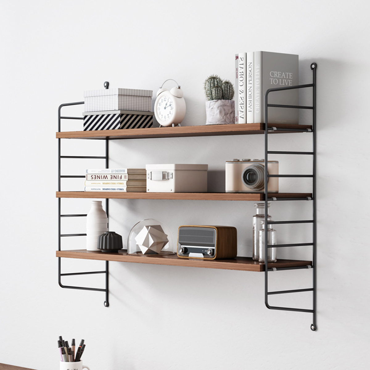 3-Tiers-Wall-Mounted-Shelf-Punch-free-Hanging-Storage-Rack-Bedroom-Bookshelf-Home-Office-Decoration--1788421-1