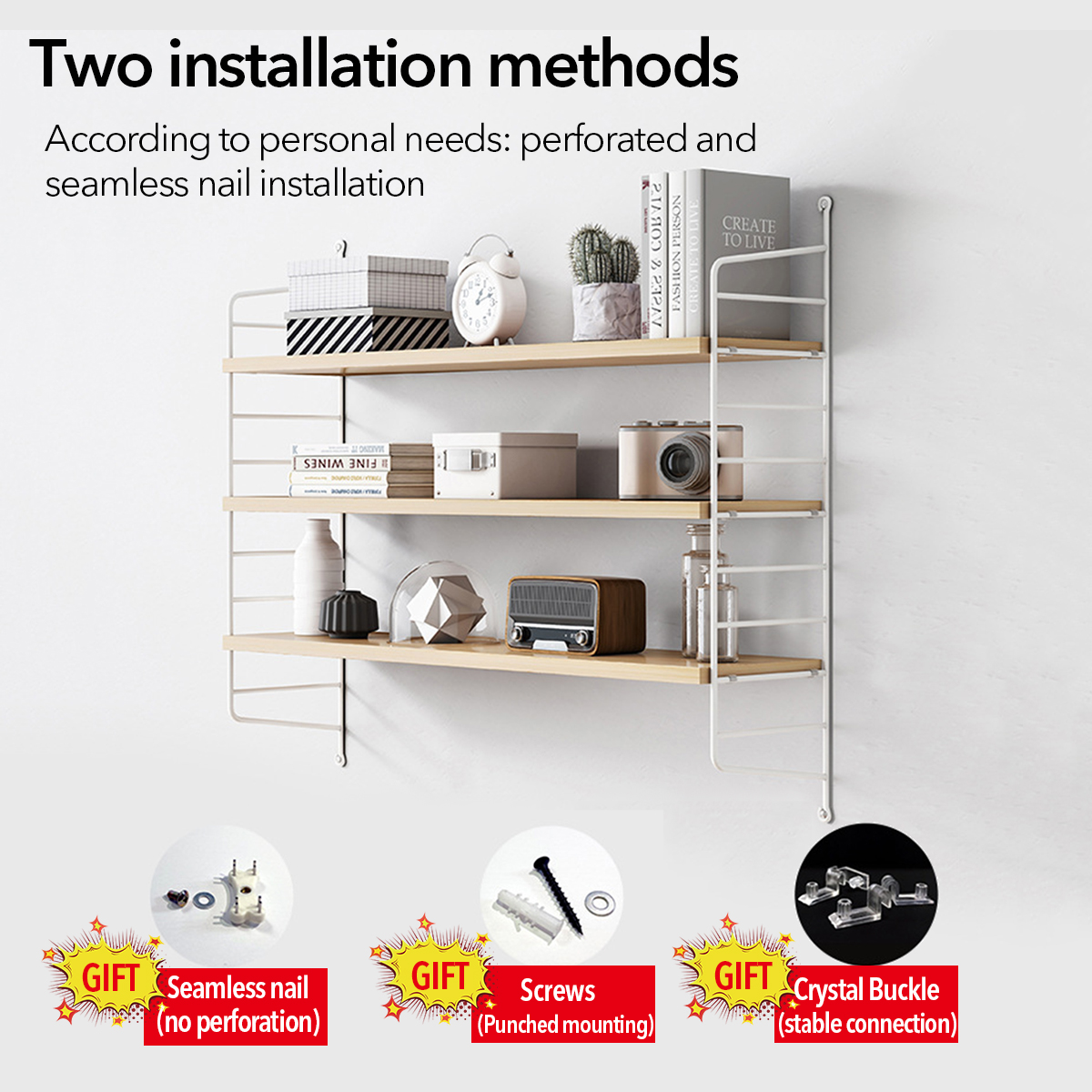 3-Tiers-Wall-Mounted-Shelf-Punch-free-Hanging-Storage-Rack-Bedroom-Bookshelf-Home-Office-Decoration--1788421-9