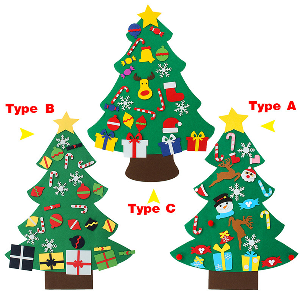 3-Types-DIY-Felt-Christmas-Tree-with-Ornaments-Xmas-Gift-Wall-Hanging-Decoration-Handmade-Home-Decor-1747082-3