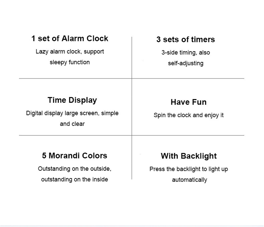 3-in-1-Rotating-Timer-Large-Screen-Mini-Portable-Multifunctional-Time-Manager-Alarm-Clock-Timer-Stud-1815724-2