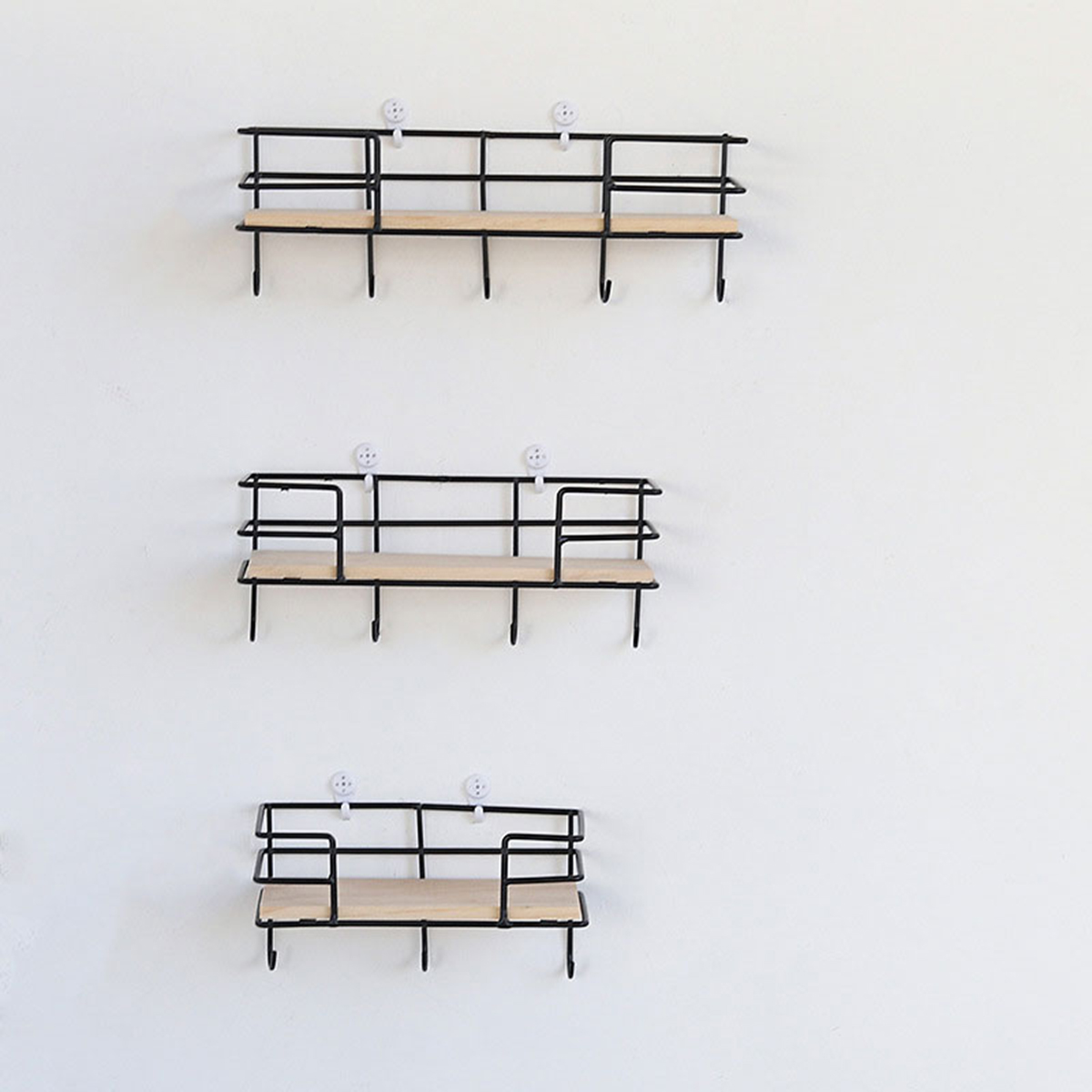 345-Hooks-Wood-Wall-mounted-Shelf-Hook-Storage-Rack-Wall-Decoration-Coat-Hanging-Desktop-Organizer-1399637-5