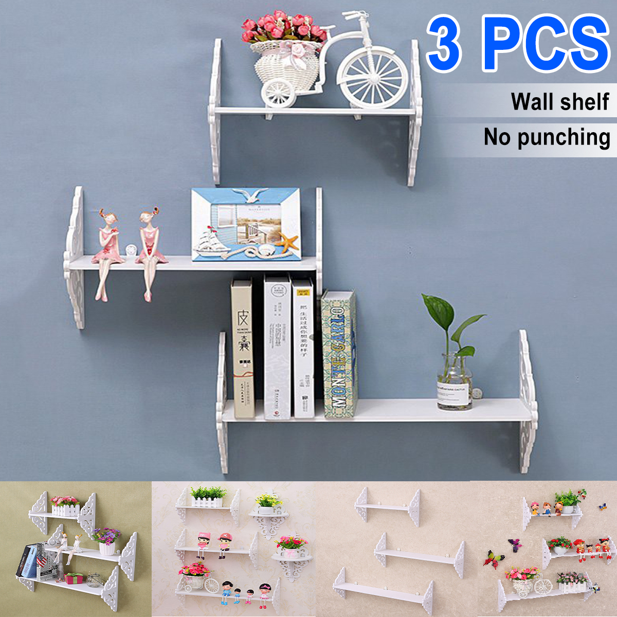 3Pcs-Punch-free-Wood-Carved-Wall-Shelves-Hanging-Rack-for-Home-Living-Room-Bedroom-Study-Decorations-1731665-1