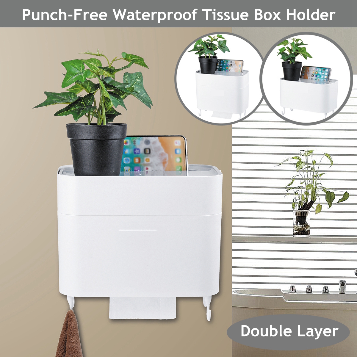 4-Hooks-Toilet-Tissue-Box-Paper-Napkin-Holder-Case-Punch-Free-Wall-Mounted-1796869-1