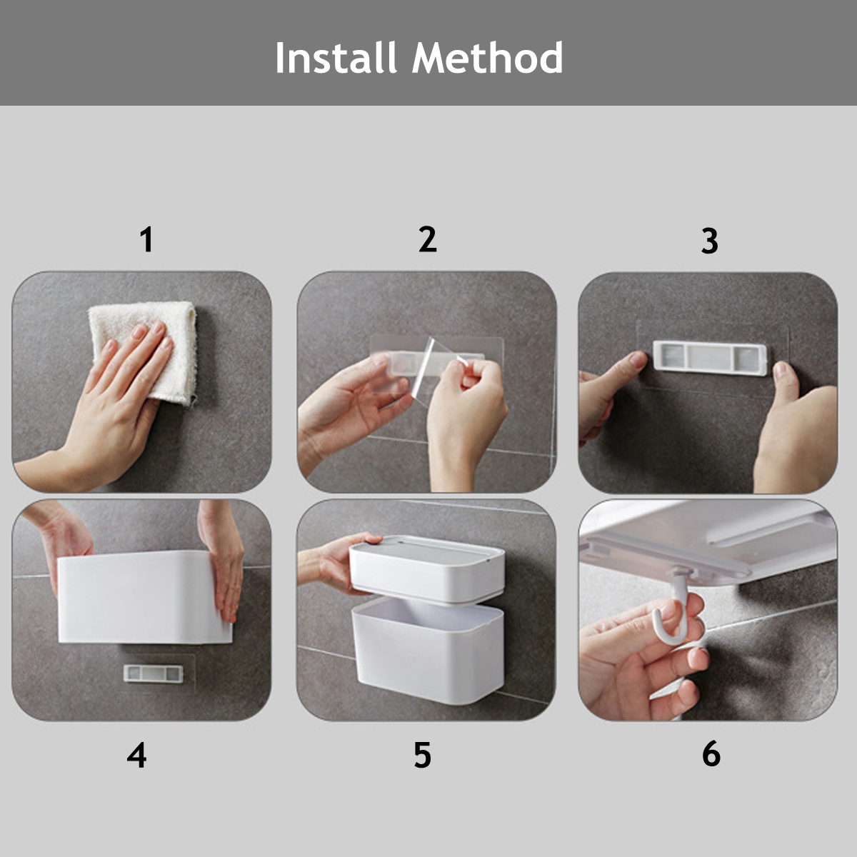 4-Hooks-Toilet-Tissue-Box-Paper-Napkin-Holder-Case-Punch-Free-Wall-Mounted-1796869-13