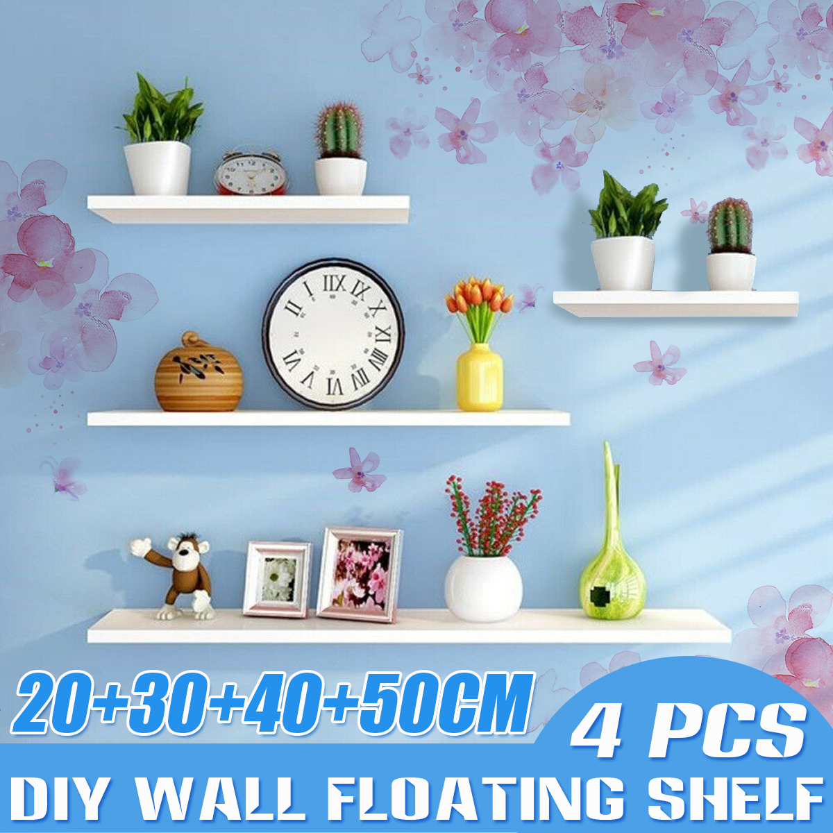4-PcsSet-DIY-Wall-Shelves-Shelf-Floating-Display-Decor-Home-Wood-Wall-Mounted-1841567-1