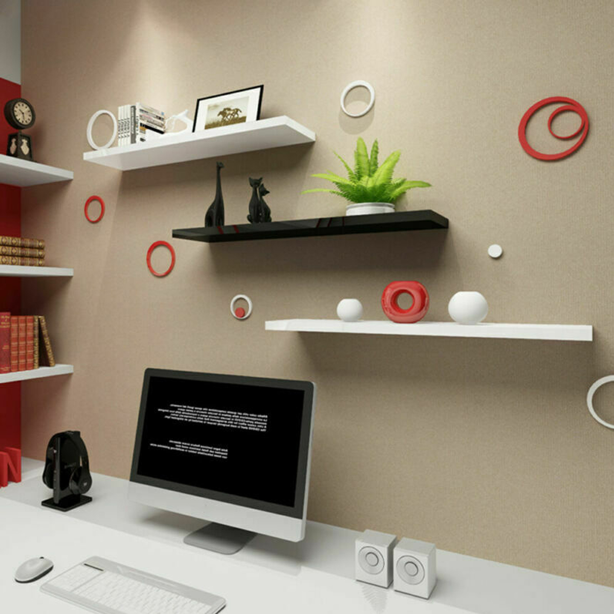 4-PcsSet-DIY-Wall-Shelves-Shelf-Floating-Display-Decor-Home-Wood-Wall-Mounted-1841567-13