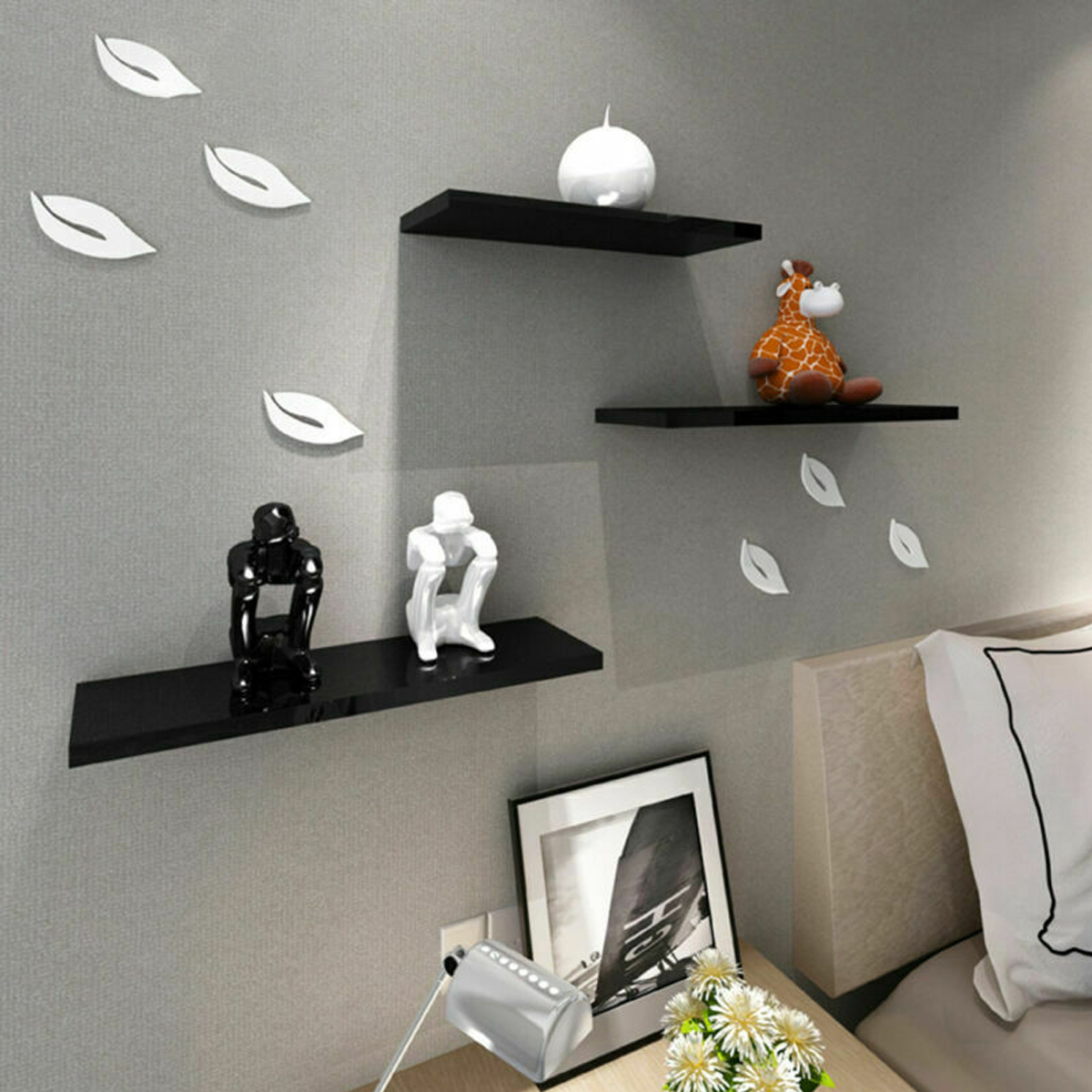 4-PcsSet-DIY-Wall-Shelves-Shelf-Floating-Display-Decor-Home-Wood-Wall-Mounted-1841567-10