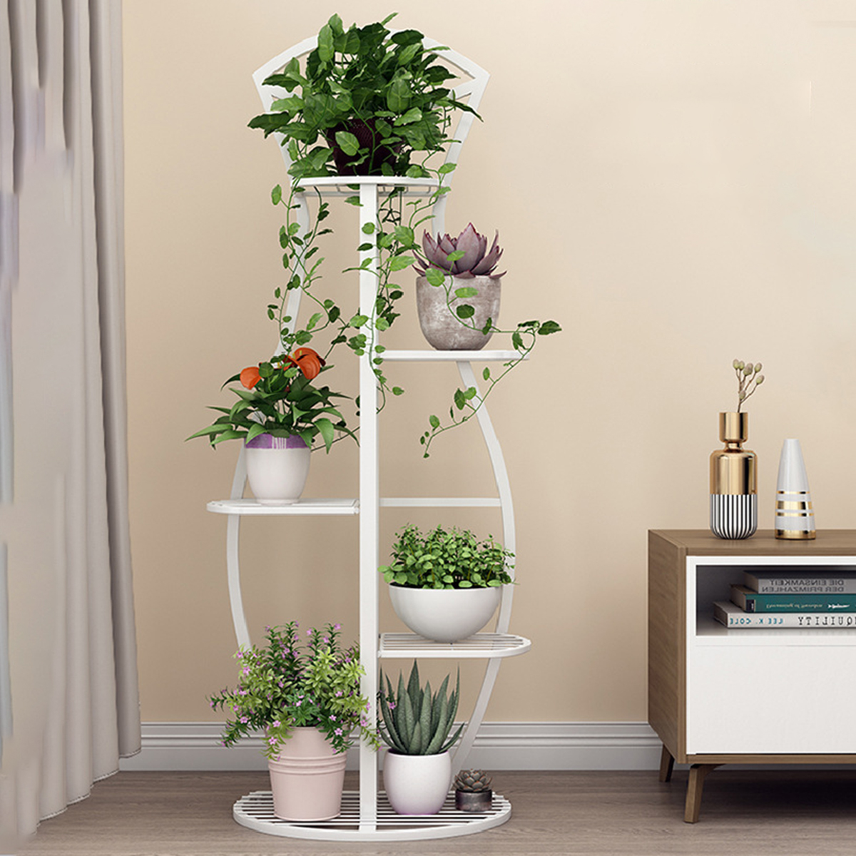 45-Tiers-Iron-Plant-Stand-Flower-Pot-Rack-Metal-Garden-Storage-Shelf-Book-File-Display-Rack-Bookshel-1775692-9