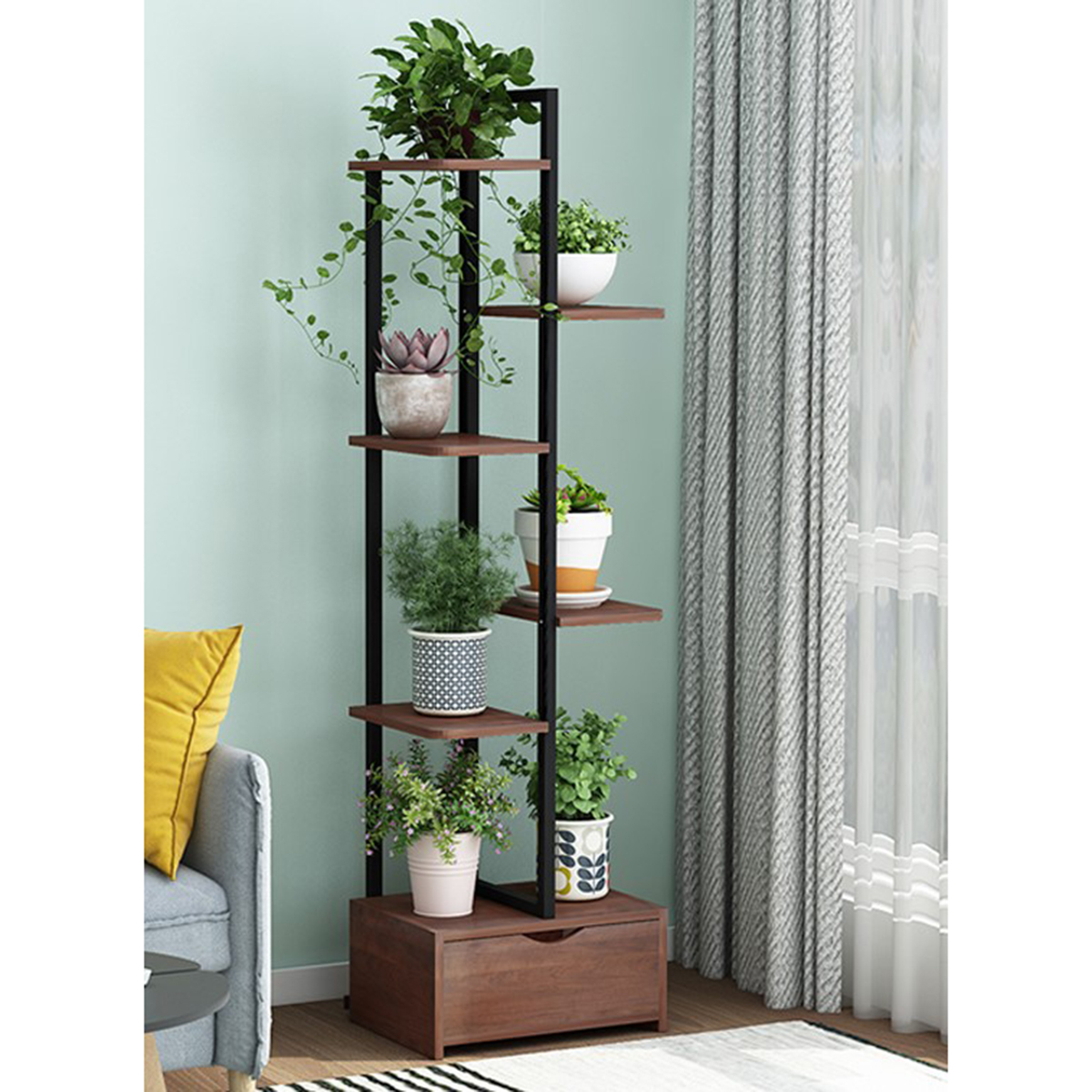 5-Layers-Plate-Floor-Balcony-Shelf-with-Drawer-Green-Flower-Shelf-Decoration-Home-Living-Room-Orname-1769123-18