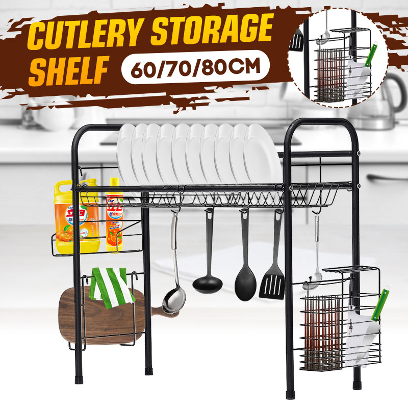 607080cm-Dish-Drain-Rack-Kitchen-Sink-Dish-Drying-Shelf-Tableware-Cup-Bowl-Chopsticks-Storage-Tray-H-1792364-1