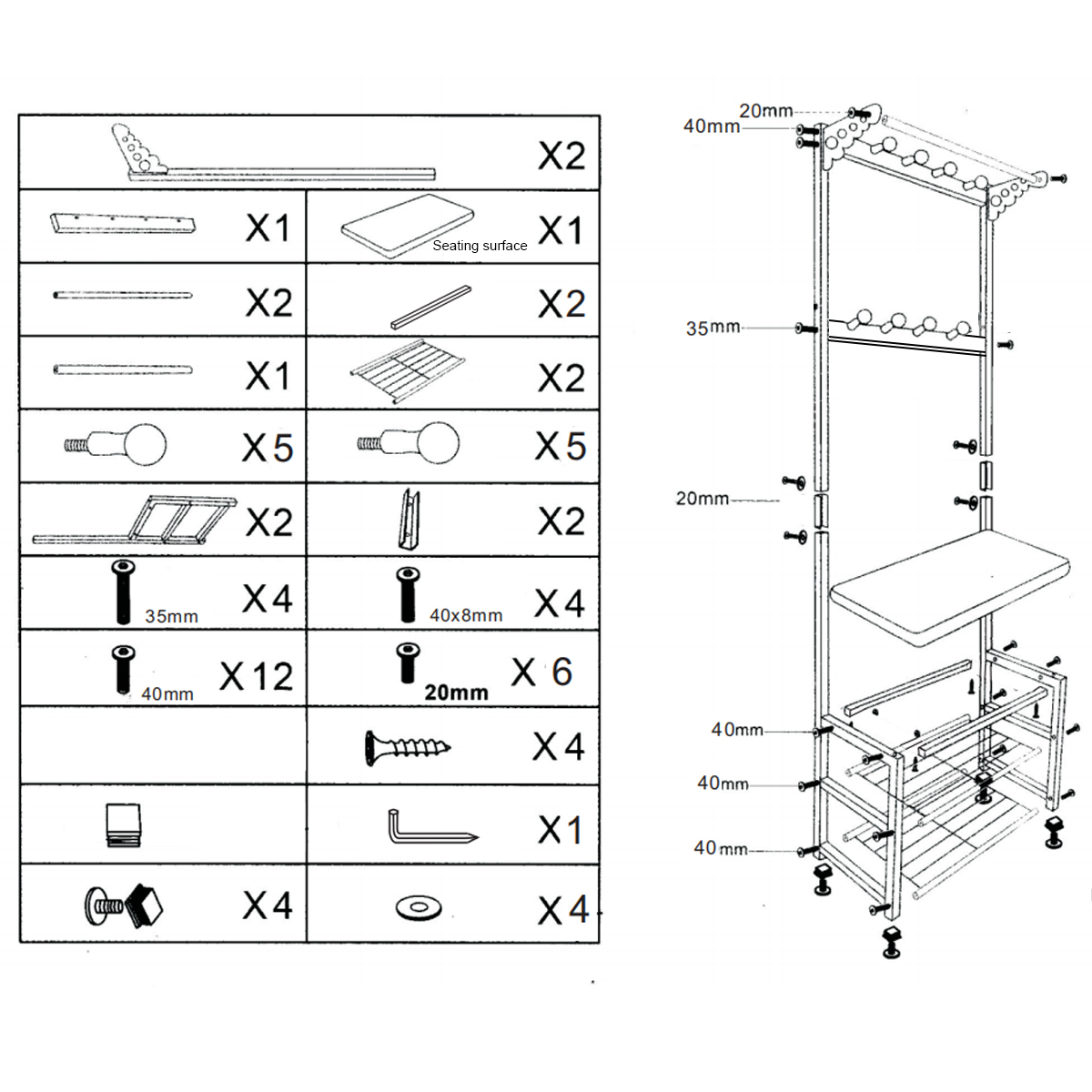 60cm-Coat-Rack-Shoe-Rack-Multifunctional-Storage-Bench-Door-Hat-Clothes-Umbrella-Hangers-Storage-She-1787865-12