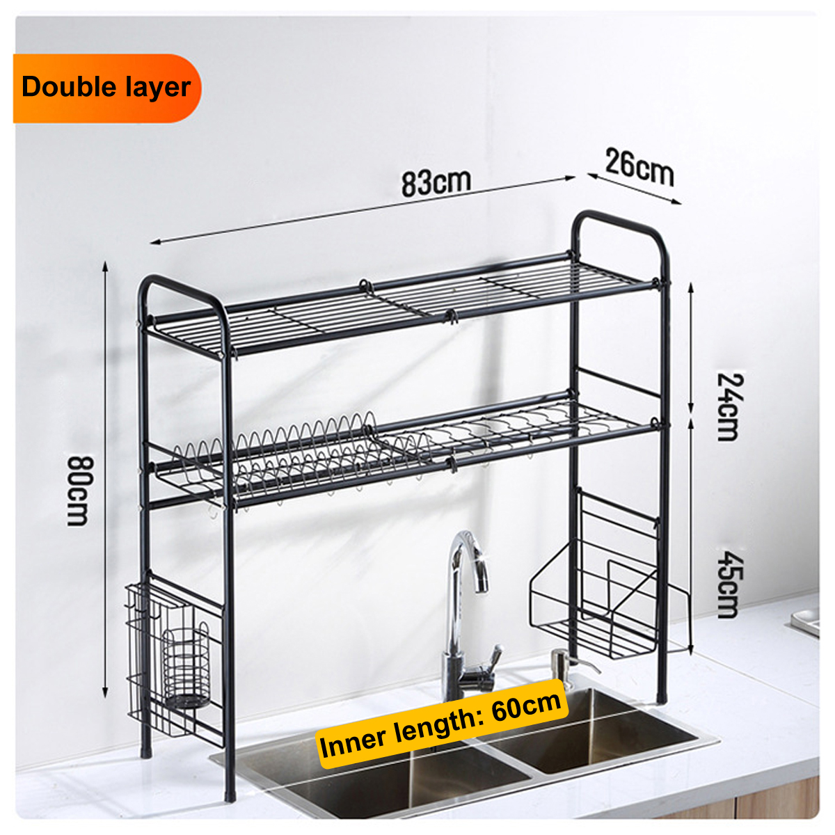 6383cm-Sink-Storage-Rack-12-Layers-Kitchen-Over-Sink-Dish-Drying-Drain-Shelf-Dish-Chopsticks-Storage-1775131-11