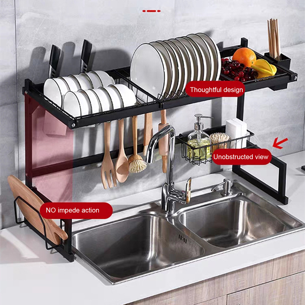 65cm85cm-Stainless-Steel-Over-Sink-Dish-Drying-Rack-Storage-Multifunctional-Arrangement-for-Kitchen--1775913-2