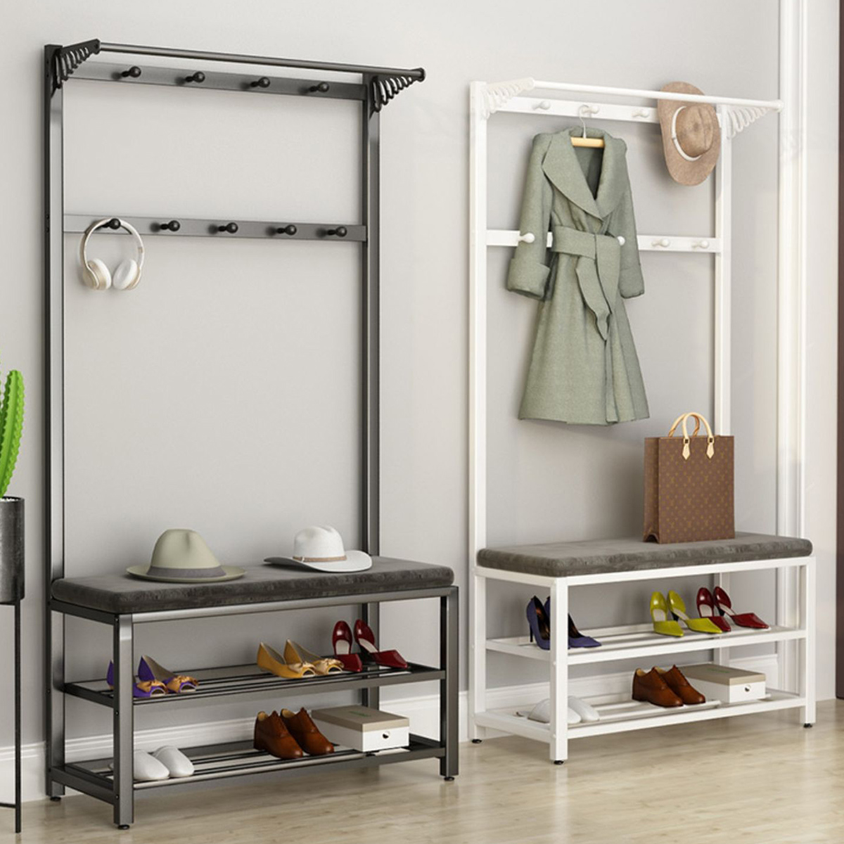 80cm-Coat-Rack-Shoe-Rack-Multifunctional-Storage-Bench-Door-Hat-Clothes-Umbrella-Hangers-Storage-She-1787854-14