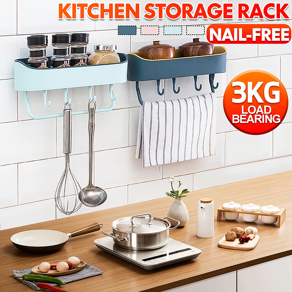 Bathroom-Wall-mounted-Storage-Shelf-Kitchen-Storage-Caddy-Rack-Organizer-Tray-Towel-Holder-No-Drill--1799475-2