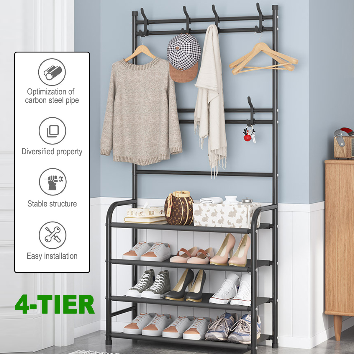 Clothes-Storage-Rack-Floor-Clothes-Rack-Shoes-Rack-Combination-For-Entryway-Livingroom-Restroom-Deco-1841513-1