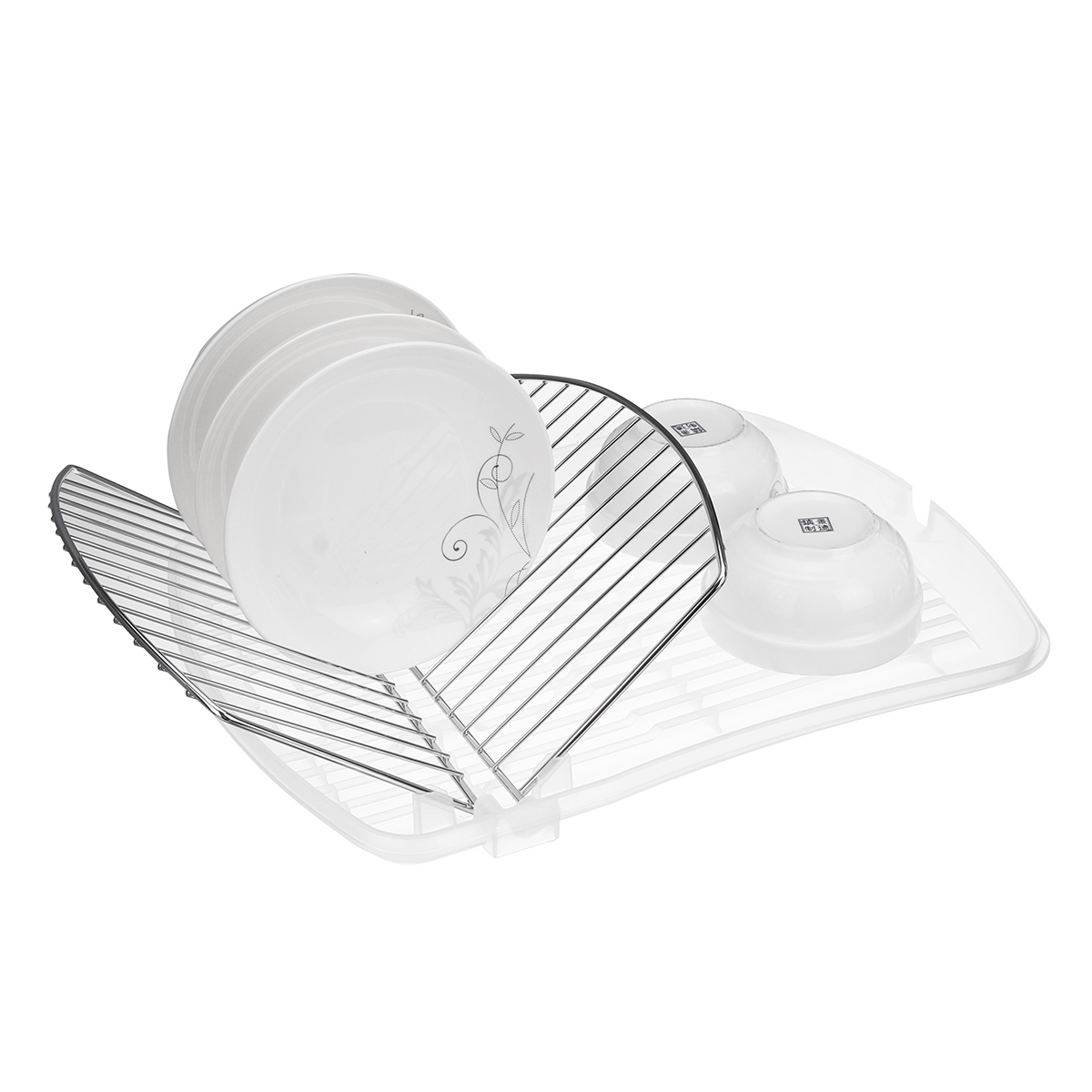 Dish-Drain-Rack-Kitchen-Bowls-Cups-Storage-Shelves-Foldable-Tray-Dish-Organizer-Kitchenware-Holder-1787691-4