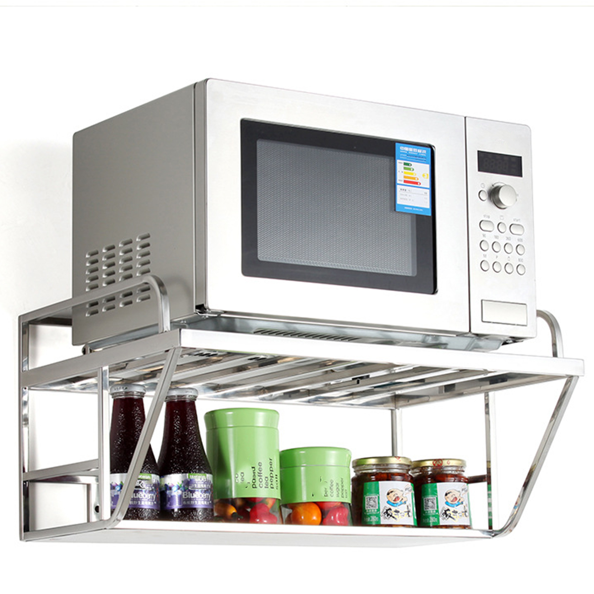 Double-Layer-Microwave-Oven-Stand-Stainless-Steel-Storage-Rack-Shelf-Hanging-Space-Saving-Kitchen-Br-1763142-9