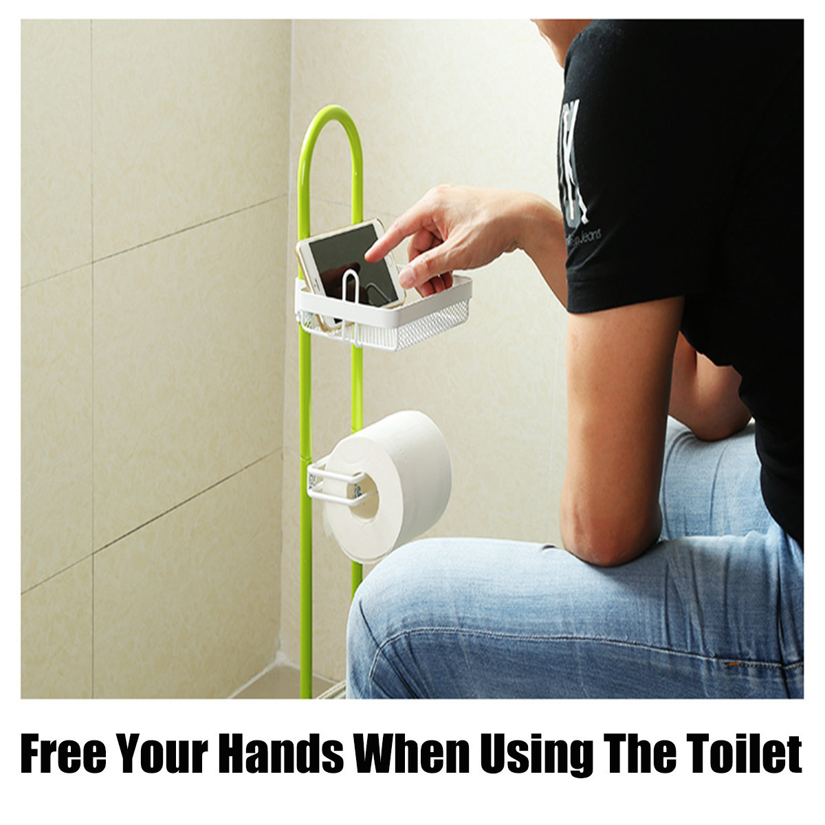 Floor-Toilet-Paper-Roll-Holder-Standing-Phone-Tablet-Holder-with-Storage-Rack-1781430-3