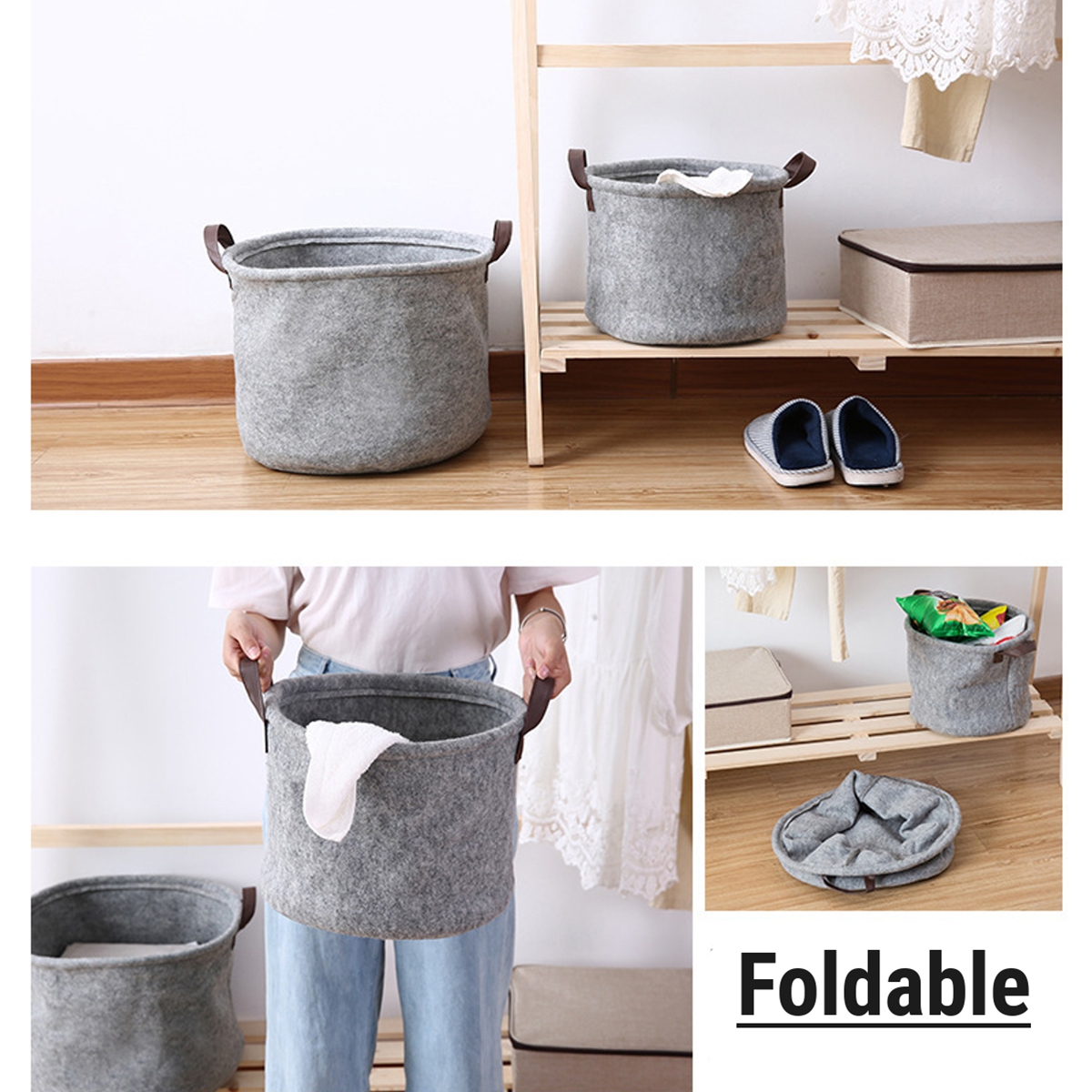 Foldable-Felt-Storage-Laundry-Hamper-Clothes-Basket-Bin-Toy-Hamper-with-Handle-Felt-Storage-Basket-B-1841073-2
