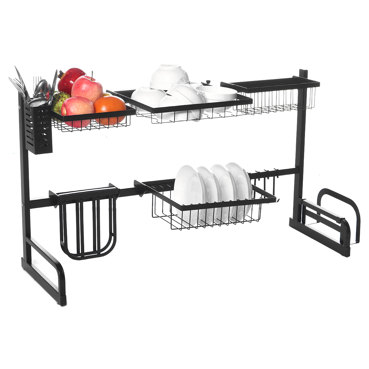 Iron-Art-Retractable-Storage-Rack-63-93cm-Carbon-Steel-Multifunctional-Dish-Rack-Kitchen-Accessories-1767743-17