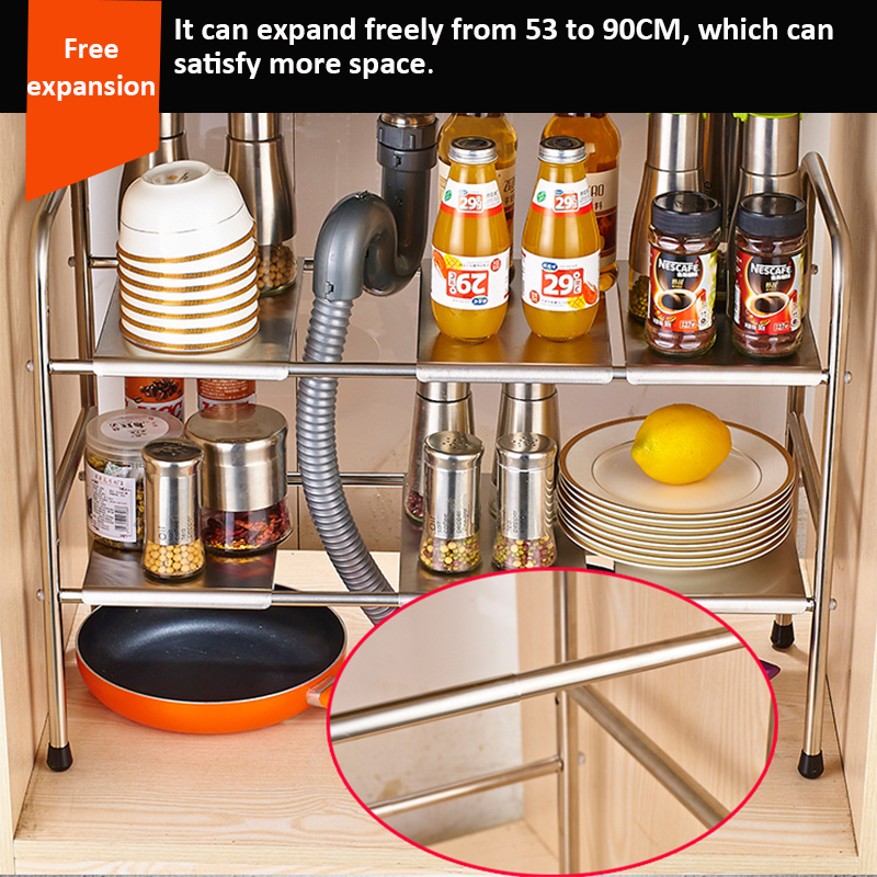 Kitchen-Storage-Rack-Under-Sink-Shelf-Books-Stand-Desktop-Space-Saving-Organizer-Holder-1801141-2