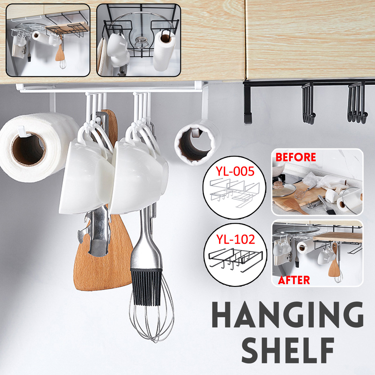 Metal-Hanging-Basket-Iron-BlackWhite-Hook-Design-Wall-Hanging-Rack-Kitchen-Bathroom-Towel-Knife-Stor-1776553-1