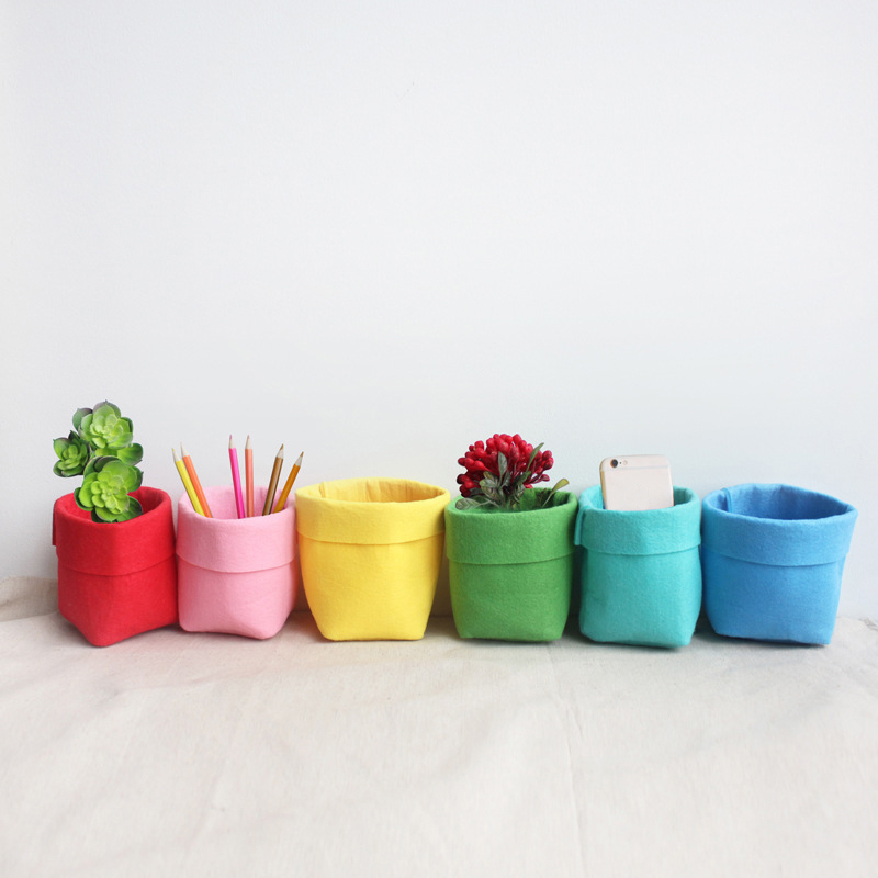 Multi-function-Home-Decorative-Felt-Desk-Stationery-Storage-Box-Kids-Toys-Storage-Bag-Office-1210596-5