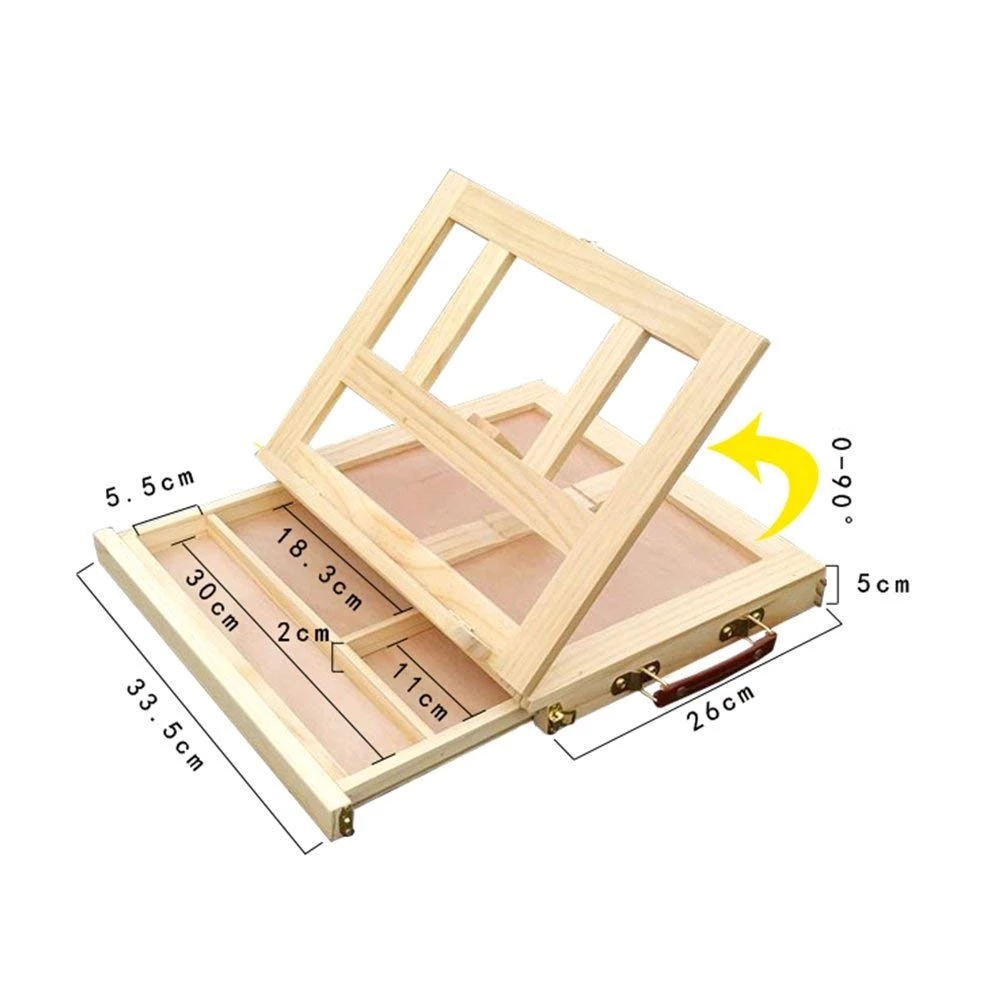 PSE2-Wooden-Desktop-Portable-Painting-Easel-Simplicity-Design-Multifunctional-Shelf-with-Drawer-for--1916157-6