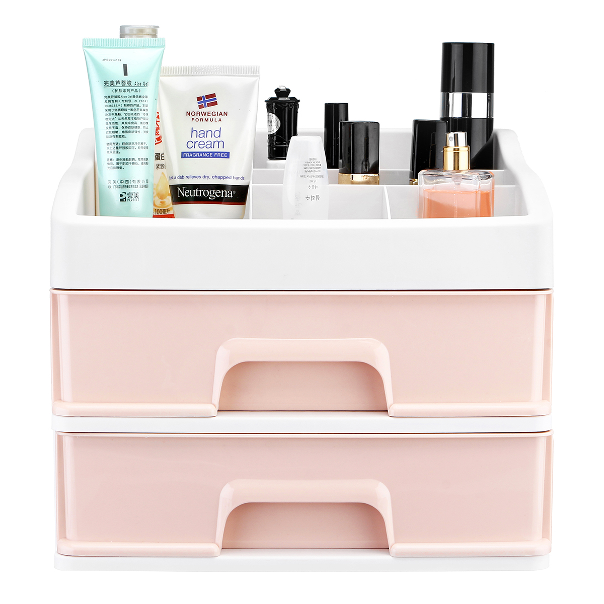 Plastic-2-Layers-Cosmetic-Storage-Box-Multifunction-Desktop-Storage-Boxes-Drawer-Makeup-Organiser-St-1745170-4