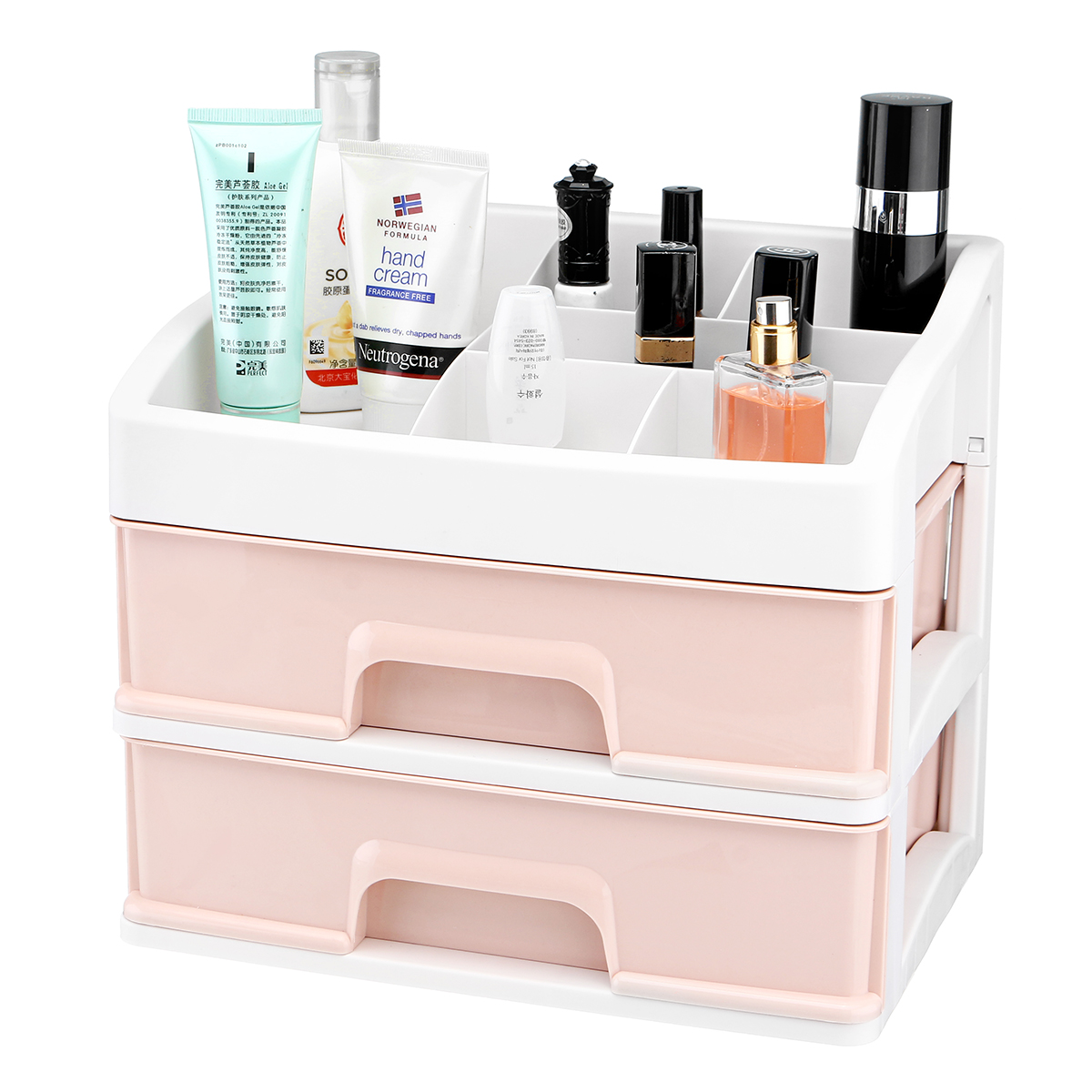 Plastic-2-Layers-Cosmetic-Storage-Box-Multifunction-Desktop-Storage-Boxes-Drawer-Makeup-Organiser-St-1745170-5
