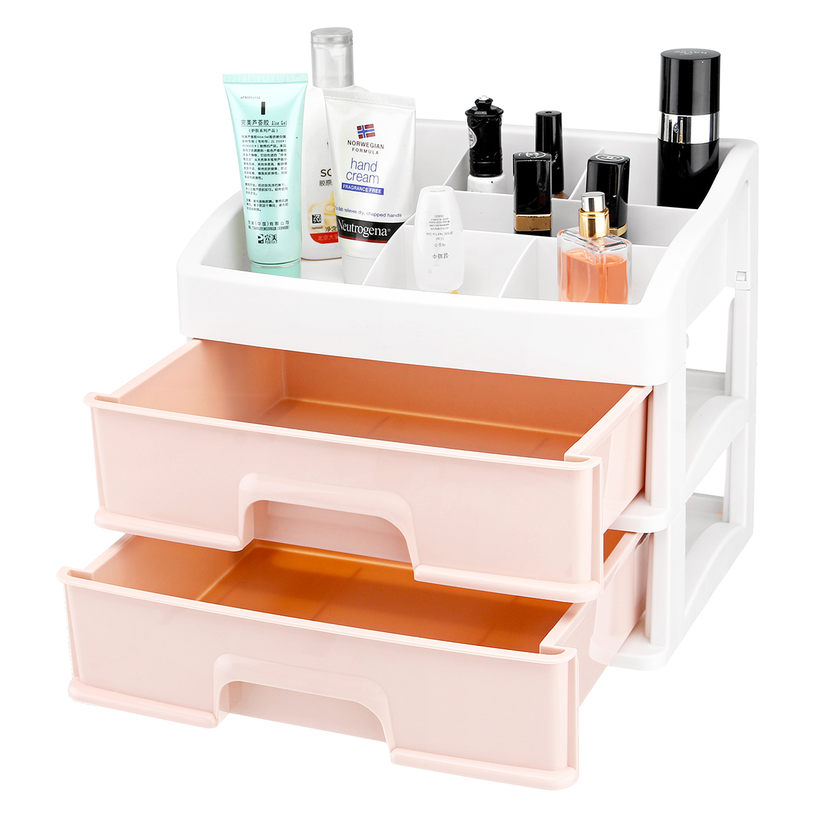 Plastic-2-Layers-Cosmetic-Storage-Box-Multifunction-Desktop-Storage-Boxes-Drawer-Makeup-Organiser-St-1745170-6