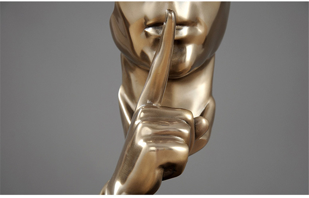 Silence-Is-Gold-Statue-Resin-Abstract-Sculpture-Ornament-Home-Decoration-Modern-Art-Office-Desk-Deco-1782702-11