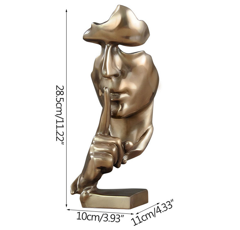 Silence-Is-Gold-Statue-Resin-Abstract-Sculpture-Ornament-Home-Decoration-Modern-Art-Office-Desk-Deco-1782702-12