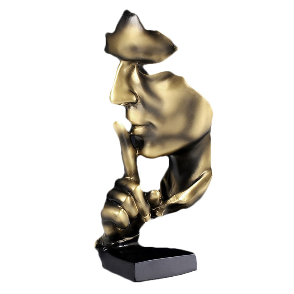 Silence-Is-Gold-Statue-Resin-Abstract-Sculpture-Ornament-Home-Decoration-Modern-Art-Office-Desk-Deco-1782702-16