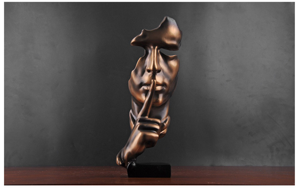 Silence-Is-Gold-Statue-Resin-Abstract-Sculpture-Ornament-Home-Decoration-Modern-Art-Office-Desk-Deco-1782702-6