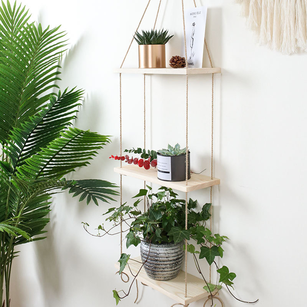 SingleDoubleThree-Layer-Wall-Storage-Rack-Flower-Stand-Wall-Decoration-Sling-Twine-Shelf-1746777-3