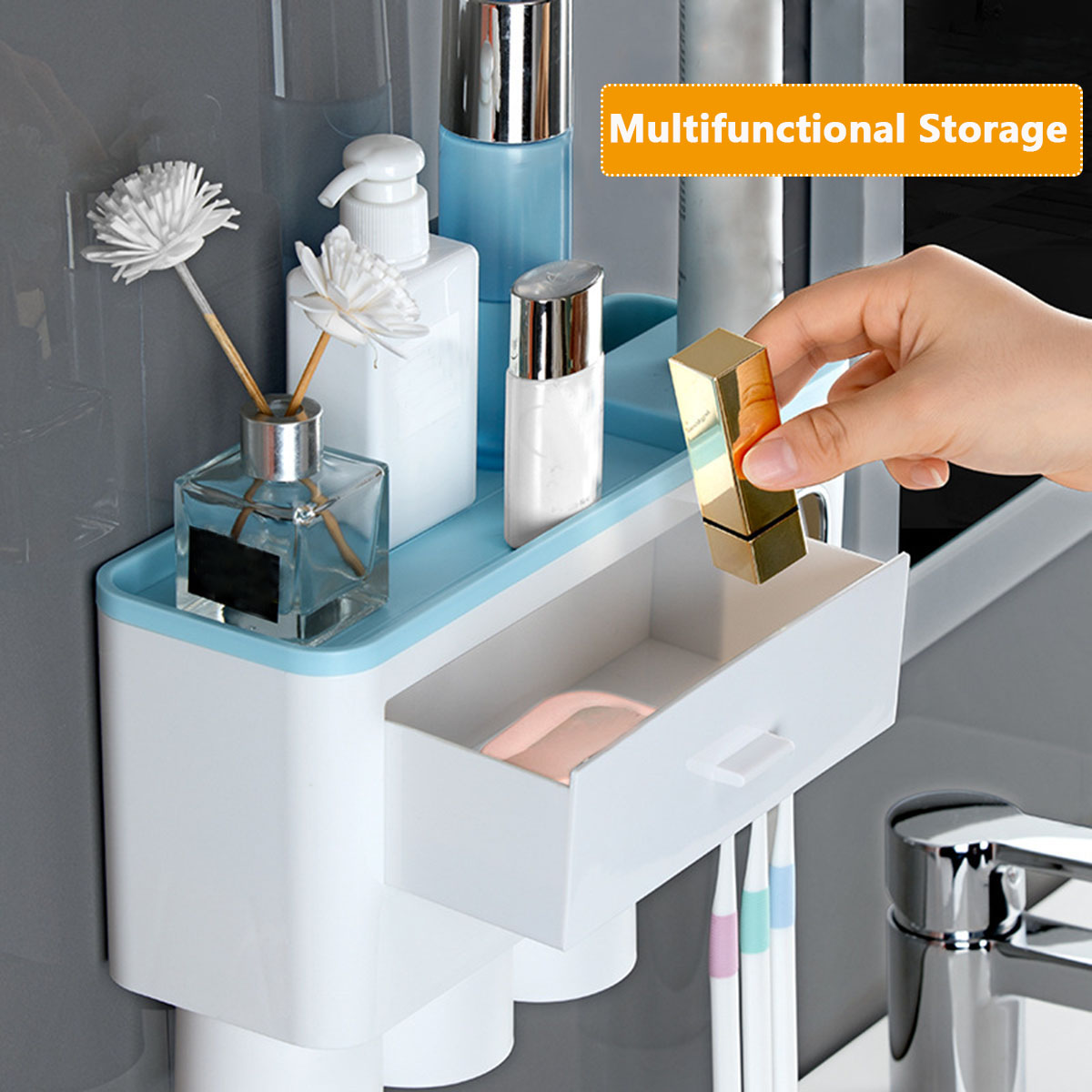 Toothbrush-Holder-Automatic-Toothpaste-Dispenser-With-Cup-Wall-Mount-Toiletries-Storage-Rack-Bathroo-1755230-4