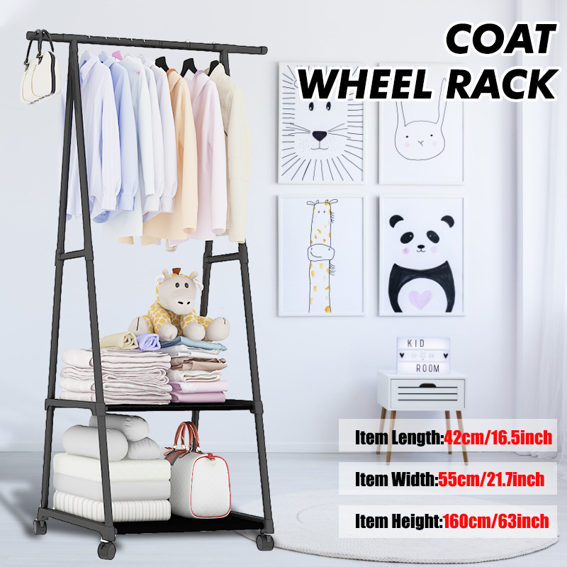 Triangle-Coat-Wheel-Rack-Removable-Stainless-Steel-Clothes-Hanging-Hanger-1827615-1