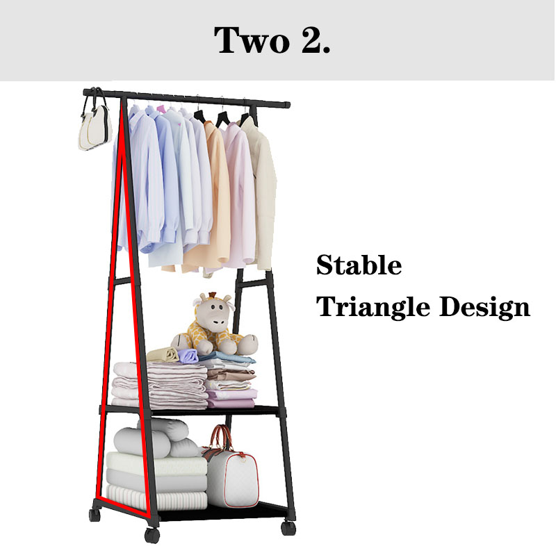 Triangle-Coat-Wheel-Rack-Removable-Stainless-Steel-Clothes-Hanging-Hanger-1827615-3