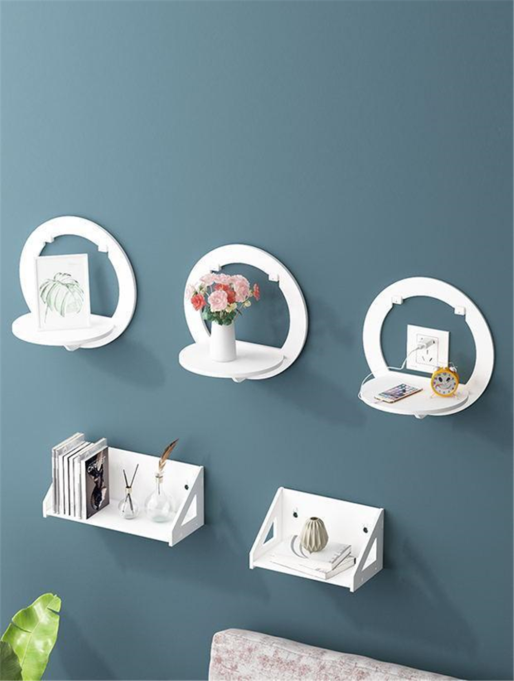 Wall-Shelf-Free-Punching-Wall-mounted-TV-Background-Wall-Hanger-Bedroom-Balcony-Bedside-Wall-Creativ-1834248-17