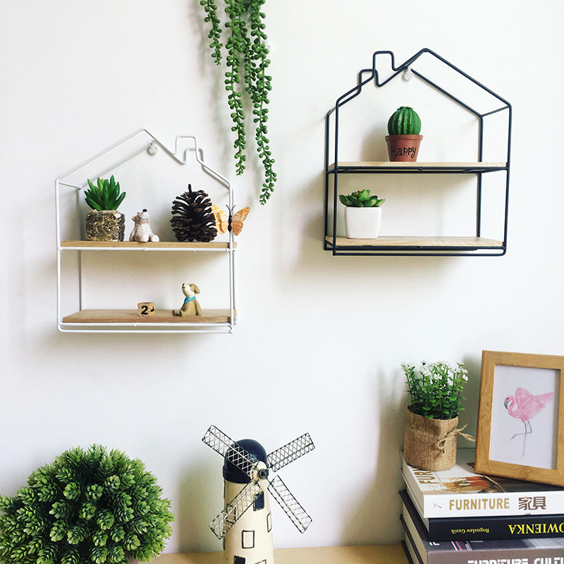 Wooden-Wall-Mounted-Shelf-Chimney-House-Hanging-Storage-Shelf-Floating-Rack-Book-Holder-Bookshelf-Ho-1736129-4