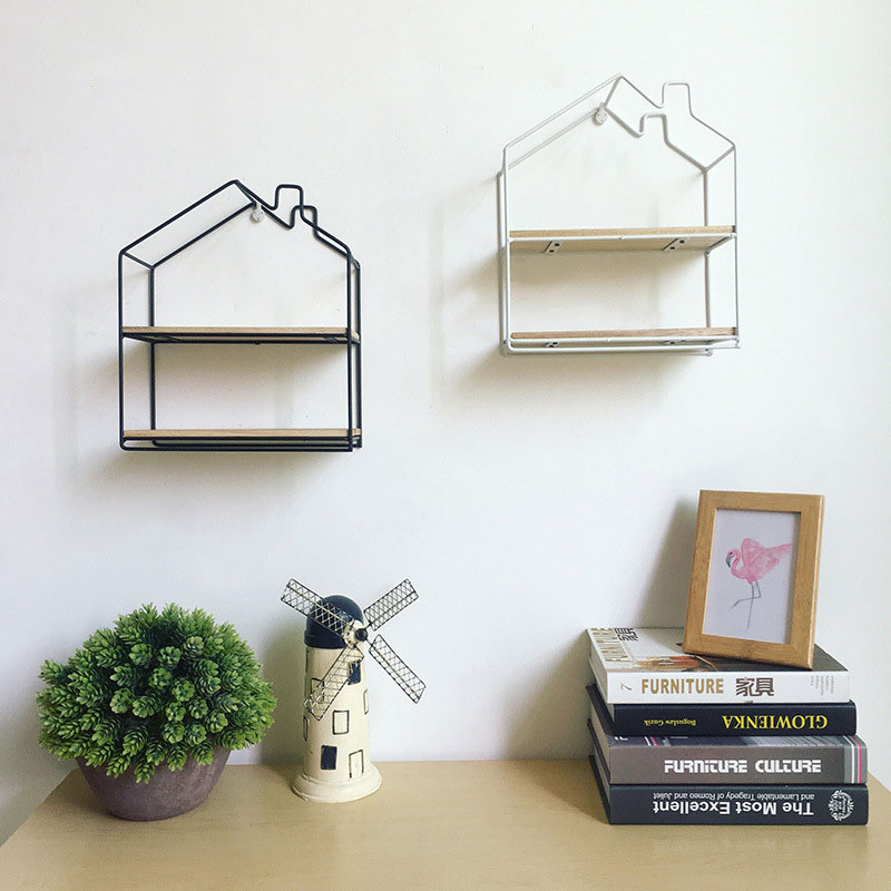 Wooden-Wall-Mounted-Shelf-Chimney-House-Hanging-Storage-Shelf-Floating-Rack-Book-Holder-Bookshelf-Ho-1736129-7